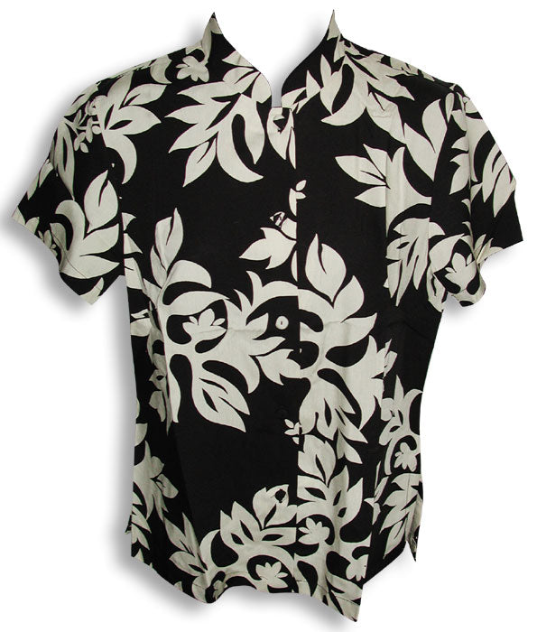 Classic Hawaiian Quilt women's mandarin collar fitted blouse