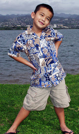 Hawaiian Symbols Boy's Shirt