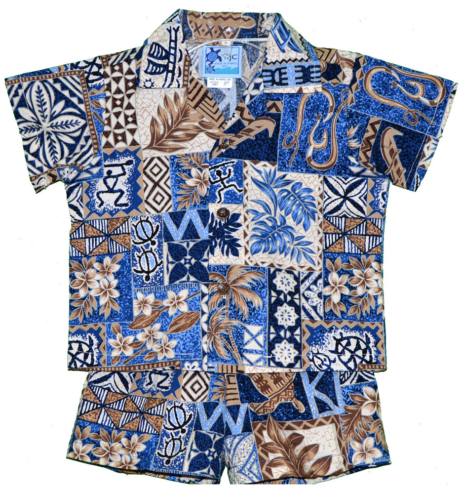Hawaiian Symbols Boy's 2pc