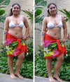 Heliconia Bouquet Hand Painted Half Size Sarong