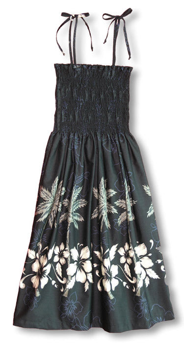 Hibiscus Bottom Band Smocked Tube Dress