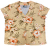 Hibiscus Garden Women's Collarless Blouse