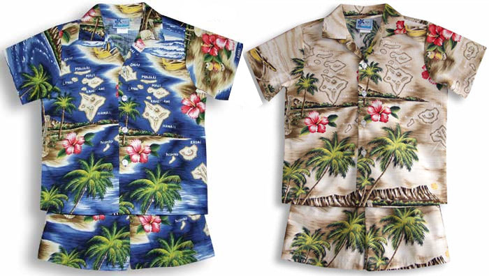 Hibiscus Hawaiian Islands Boy's 2pc