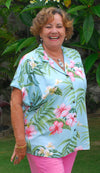 Pale Hibiscus Orchid Women's Cap Sleeve Plus