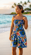 Hibiscus Hawaiian Islands Smocked Dress — Women's Sun Dresses — MauiShirts