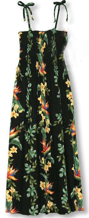 Island Bird of Paradise Smocked Tube Dress