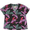 Jungle Bird Collarless Blouse