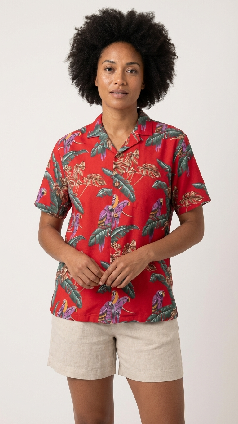 Jungle Bird women's paradise found shirt — Women's Camp Shirts — Paradise Found (view 6)