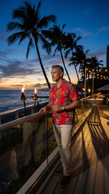 Paradise Found Mens Jungle Bird Tom Selleck Magnum PI Rayon Shirt — Men's Rayon — Paradise Found