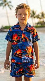 Kilauea Big Island Volcano Boy's 2pc — Boys Cabana Sets — RJC (view 6)