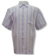 Lavender Peace Stripe Yarn Dyed Textured Shirt