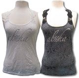 Leopard Crochet Burnout Junior Sizes Cotton Blend Sheer T-Shirt
