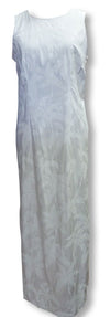 Palm Trees women's long tank white dress