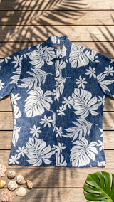 Magnificent Monstera Businessman's Reverse Cotton — Men's Reverse Print Shirts — MauiShirts (view 9)