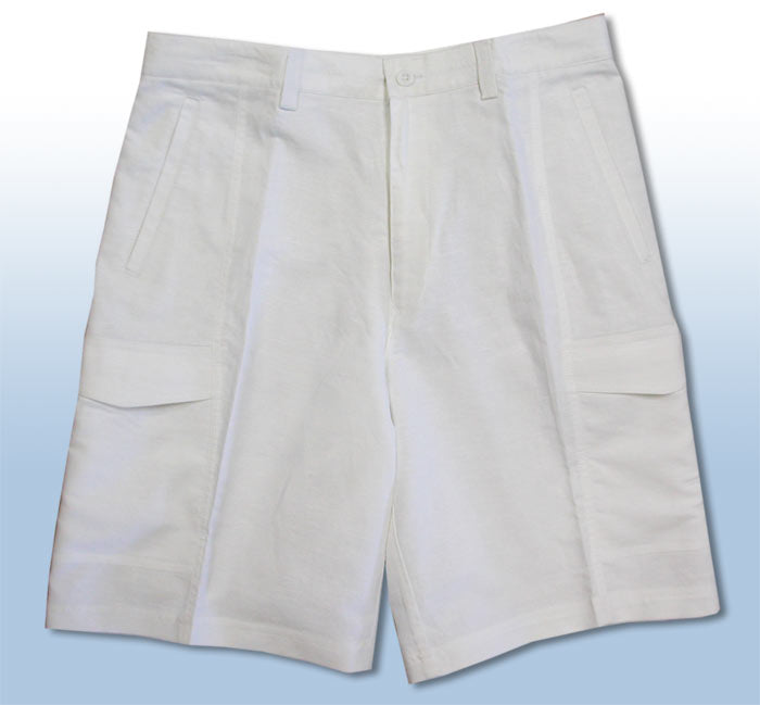 Cubavera mens linen blend cargo shorts