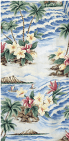 Plumeria Ocean men's cargo shorts