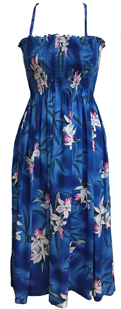 Midnight Orchid Smocked Dress