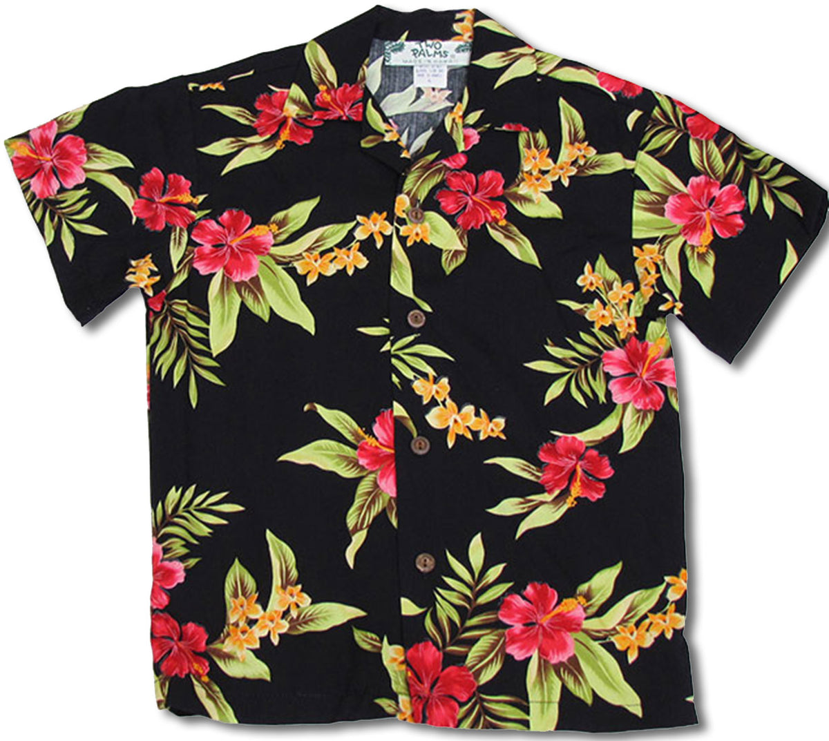 Mini Hibiscus Boy's Rayon Shirt
