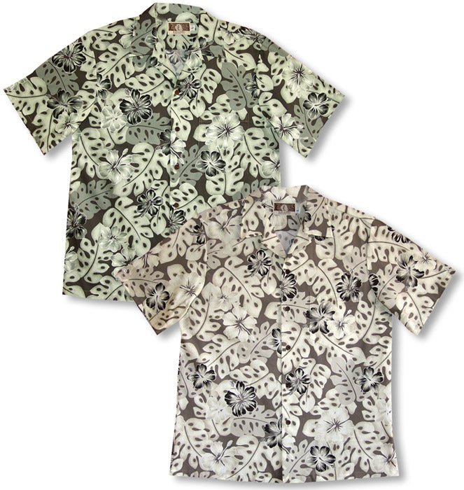 PEACHED COTTON Monstera Montage Men's