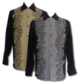 Monstera Panel Mens Long Sleeve Shirt