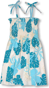 Monstera Season Girl's Smocked