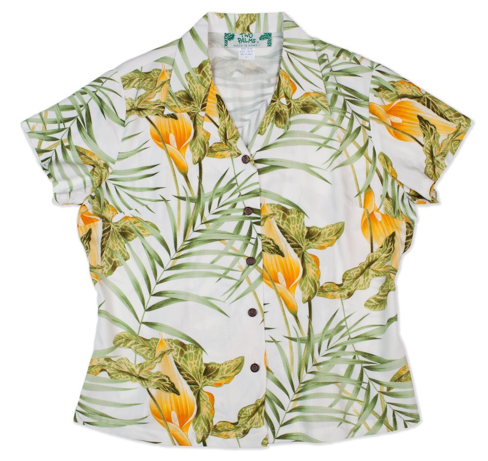 Napali Calla Lily Womens Fitted Blouse