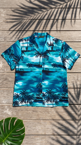 Night Time Surf Women's Hawaiian Camp Shirt — Womens Cotton Shirts — RJC