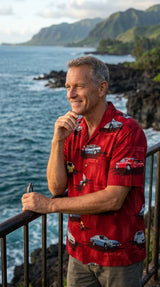 Nissan Z collection men's Hawaiian style rayon print