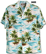 Ocean Island Outriggers men's aloha shirt