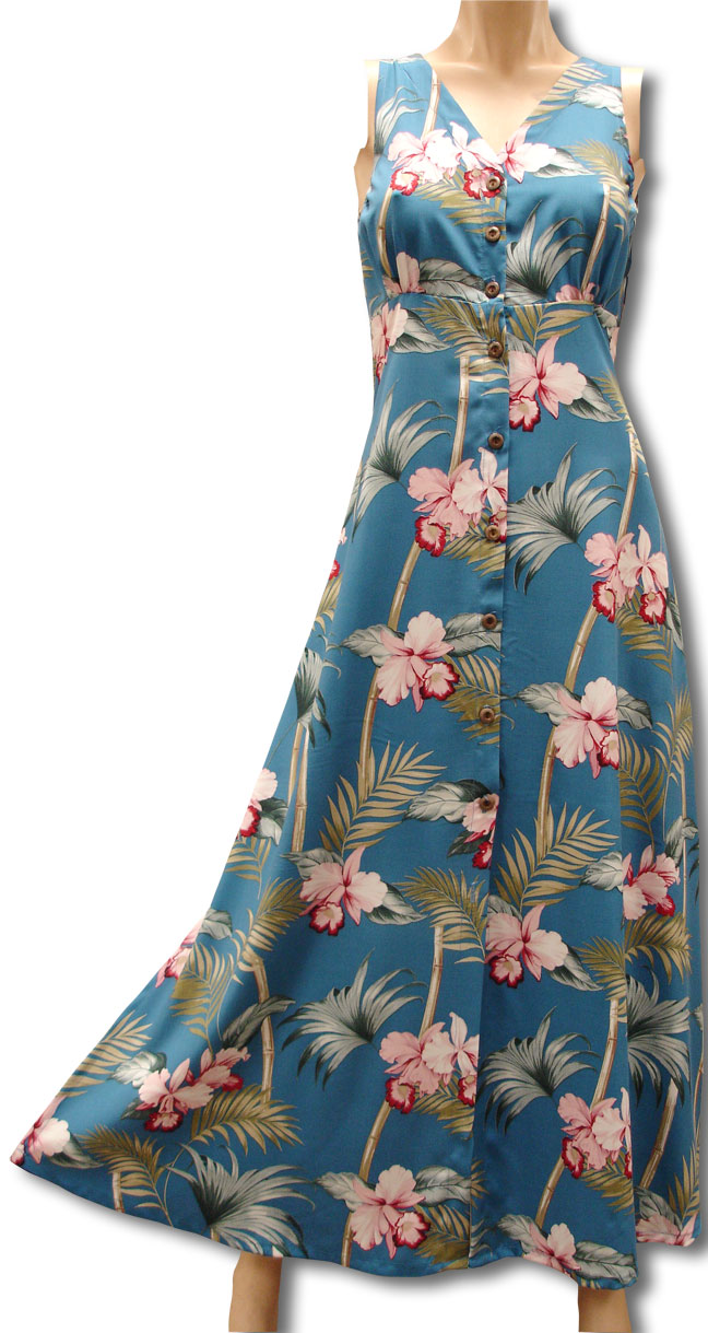 Orchid Bamboo button front long tank