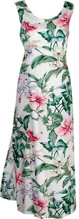 Orchid Hibiscus Scoop Neck Slit Tank