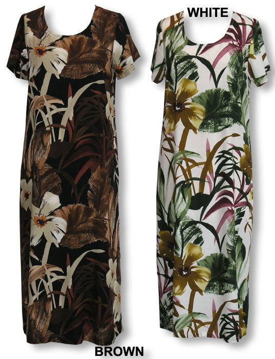 Oriental Watercolor Dress with Pockets