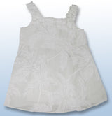 Palm Trees White Girl's Lei Neck Fare Dress