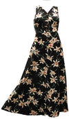 Star Orchid button front Hawaiian long dress