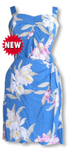 Paradise Orchid Corsage Smocked Back Sarong