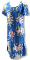 Paradise Orchid Corsage A-Line cap sleeve dress
