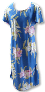 Paradise Orchid Corsage A-Line cap sleeve dress