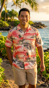 Paradise Island Surf Mens Shirt Matching Family — Men's Rayon Shirts — RJC