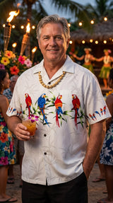 Parrots Bamboo Chest Band Men's Cotton — Men's Cotton Shirts — Pacific Legend (view 4)
