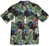 Parrots Monstera boy's cotton shirt