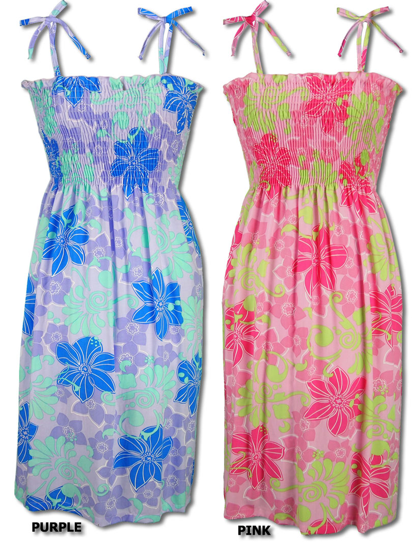 Pastel Floral Smocked Tube Dress