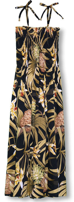 Pineapple Orchid Smocked Tube Dress