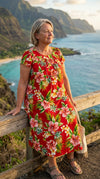 Pineapple Hibiscus Muumuu Dress — Women's Muumuu Dresses — RJC