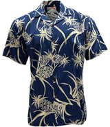 Men's Pineapple Luau, Wood Buttons, Luau, Dinner, Vacation, Aloha Friday, Made in Hawaii, Fabric: 100% Rayon, Fits: Larger Than Expected