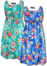 Orchid Parrot empire tie front dress