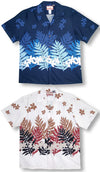 Plumeria Fern Bottom Border Women's Camp Shirt