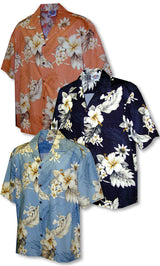 Plumeria Hibiscus Feather Fern Women's Shirt