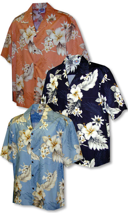 Plumeria Hibiscus Feather Fern Women's Shirt