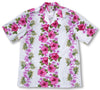 Plumeria (Hibiscus) Panel men's Hawaiian shirt