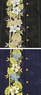 Plumeria Panel Panel Long Sleeve Shirt